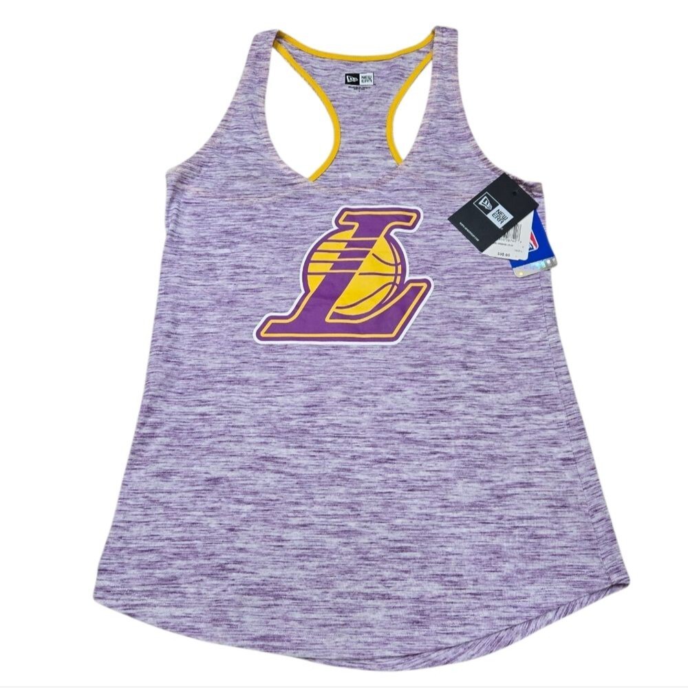 NBA Heathered Purple Tank Top with Yellow Trim Size S